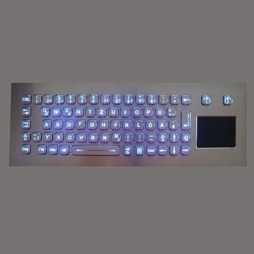 Встраиваемая клавиатура - TASTATUR-70BLTPAD-OUT - WES Systeme Electronic GmbH - с механическими клавишами / 70 клавиш / с сенсорной панелью