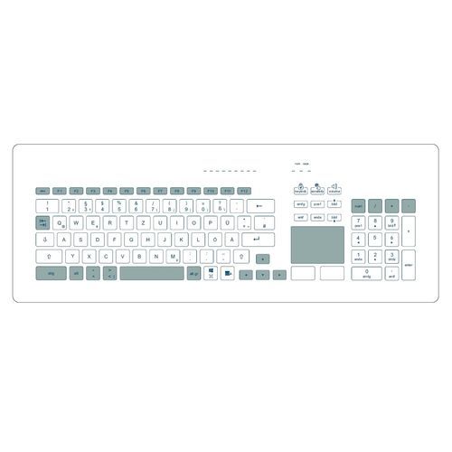 Встраиваемая клавиатура - GLAS-TASTATUR-EINBAU-DEU - WES Systeme Electronic GmbH - емкостная / 103 клавиши / с сенсорной панелью