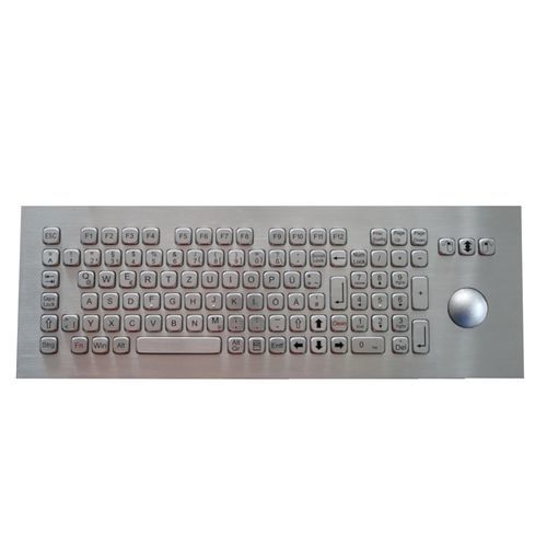 Встраиваемая клавиатура - TASTATUR-104TSR-OUT - WES Systeme Electronic GmbH - с механическими клавишами / 104 клавиши / с трекболом
