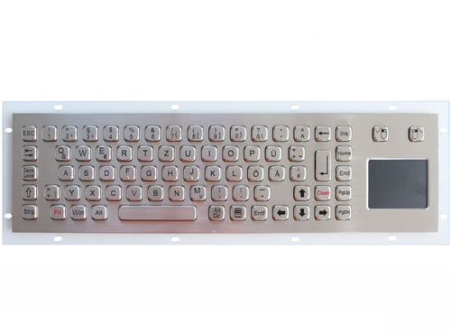 Встраиваемая клавиатура - TASTATUR-68TPAD-OUT - WES Systeme Electronic GmbH - с механическими клавишами / 68 клавиш / с сенсорной панелью