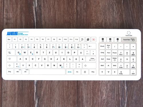 Встраиваемая клавиатура - GLAS-TASTATUR-WH-TPW-NP - WES Systeme Electronic GmbH - емкостная / с сенсорной панелью / USB