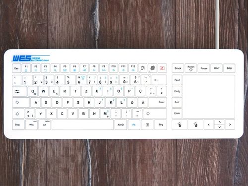 Встраиваемая клавиатура - GLAS-TASTATUR-WH-TPU - WES Systeme Electronic GmbH - емкостная / с сенсорной панелью / USB