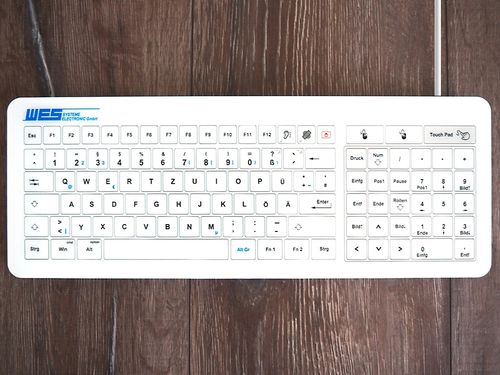 Встраиваемая клавиатура - GLAS-TASTATUR-WH-TPU-NP - WES Systeme Electronic GmbH - емкостная / с сенсорной панелью / промышленная