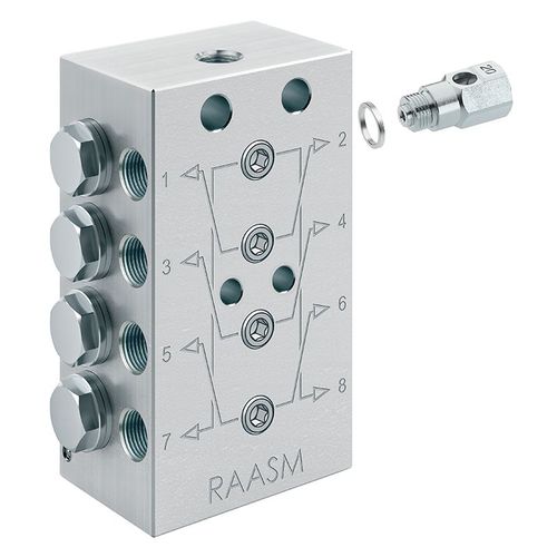 Прогрессивный питатель смазки - 31415001 - RAASM SpA - модульный / для системы централизованной смазки