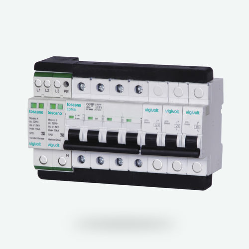 Молниеотвод тип 2 - Vigivolt COMBI4PT - Toscano Linea Electronica - от переходного тока / трехфазовый