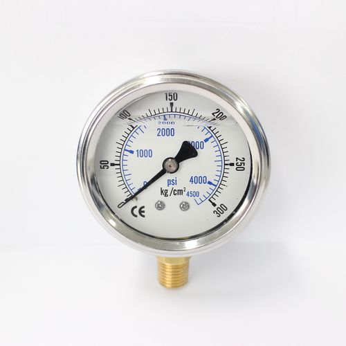 Аналоговый манометр - PG-63300KG-SS - Seasons Gauge Co., Ltd - резьбовой / из нержавеющей стали / из латуни