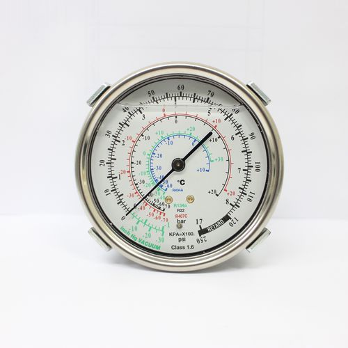 Аналоговый манометр - PGR-75-SS - Seasons Gauge Co., Ltd - для монтажа на панели / из нержавеющей стали / из латуни
