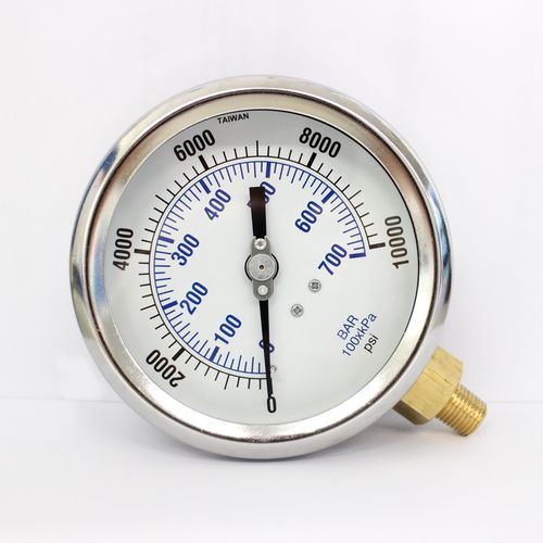 Манометр с сухим циферблатом - PG-10010KPSI-SS - Seasons Gauge Co., Ltd - из нержавеющей стали / из латуни / с трубкой Бурдона