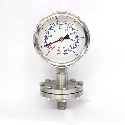 Манометр с мембранным разделителем - DPG-100VAC10KG-SS - Seasons Gauge Co., Ltd - аналоговый / из нержавеющей стали / с трубкой Бурдона