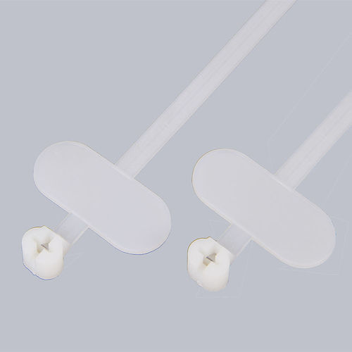 Нейлоновый кабельная стяжка - DM-8*240NZM - DEMOELE / Wenzhou Duanmeng Electric Co.,Ltd - из нержавеющей стали / с держателем этикетки / с монтажом путем вставки