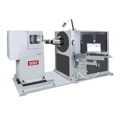 Полностью электрический гибочный пресс - WB-8CNC-7A-3D-T - SANCO GROUP CO., LIMITED - для металлического провода / с 3 приводными валками / ЧПУ