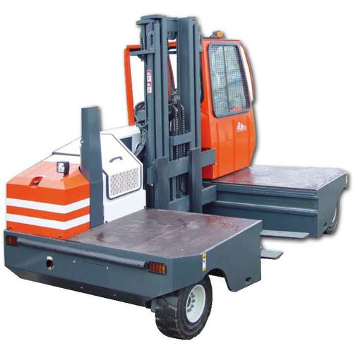 Боковая подъемная тележка СНГ - C4000-12 LATERAL - AMLIFT - дизельная / с цельнолитыми гибкими шинами