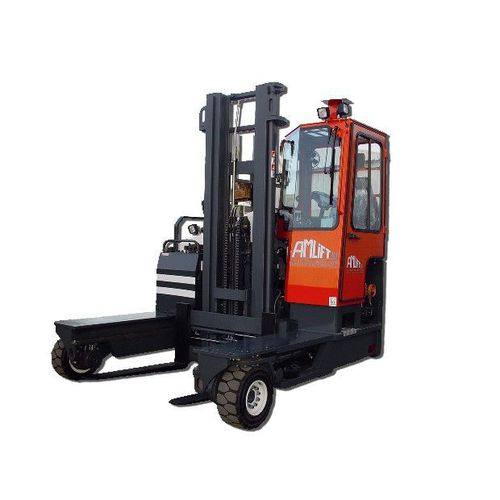 Боковая подъемная тележка СНГ - COMBI C4000-12 Diesel - AMLIFT - дизельная / разнонаправленная / с цельнолитыми гибкими шинами