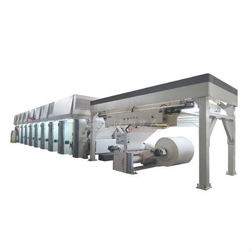 Линейный флексографическая печатная машина - Shaanxi Beiren Printing Machinery Co.,Ltd - 8-цветный / для пластиковой пленки / для бумаги