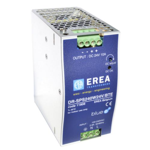 Трансформатор для источника электропитания - DR-SPS240W24V/BTE - EREA Transformers - для промышленности / монофазовый / низкого напряжения