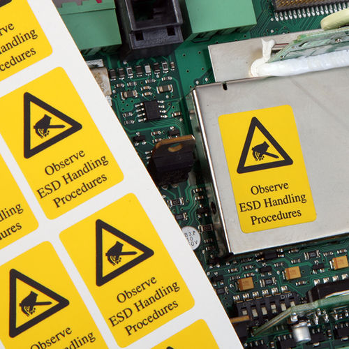 Печатная этикетка - Anti-Static labels - CILS International - для электронной промышленности / промышленная