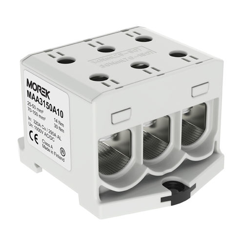 Клеммная колодка на DIN-рейке - MAA3150A10 - MOREK - для установки на панель / с винтовым соединением / однополюсная