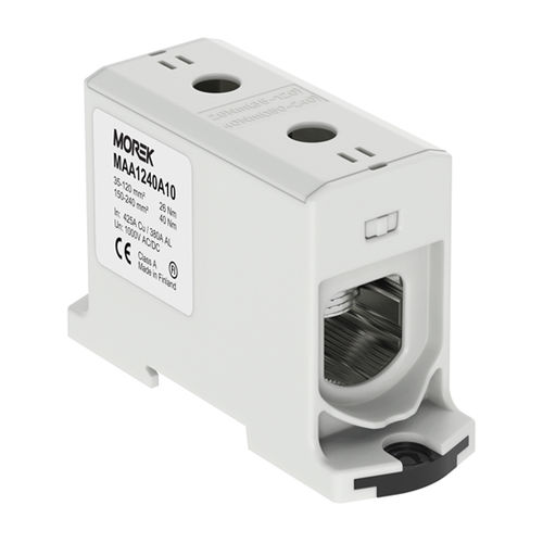 Клеммная колодка на DIN-рейке - MAA1240A10 - MOREK - для установки на панель / с винтовым соединением / однополюсная
