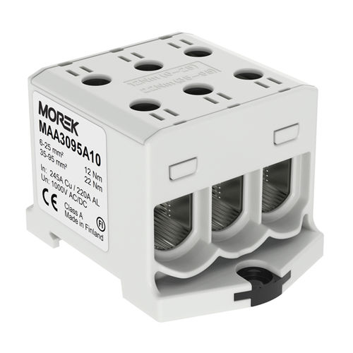 Клеммная колодка на DIN-рейке - MAA3095A10 - MOREK - для установки на панель / с винтовым соединением / однополюсная