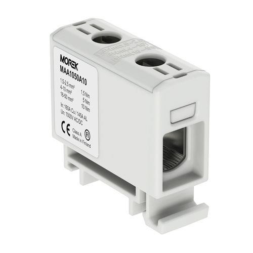 Клеммная колодка на DIN-рейке - MAA1050A10 - MOREK - с винтовым соединением / однополюсная