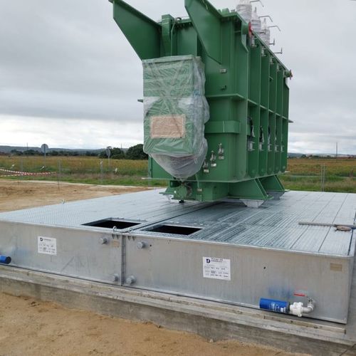 Поддон для удержания протечек для трансформатора - TRT LHD MODULO - Groupe SANERGRID - из металла / из бетона / оцинкованный