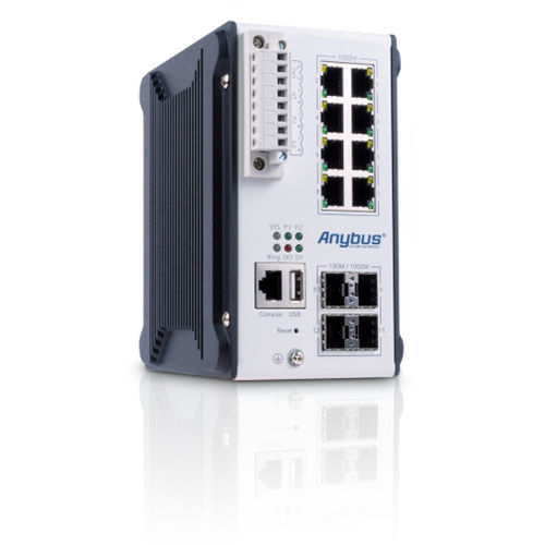 Управляемый коммутатор Ethernet - AWB5011-B - HMS Industrial Networks GmbH - 8 портов / Gigabit Ethernet / уровня 3