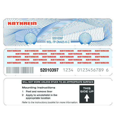 Этикетка для идентификации - WSL-TP series - KATHREIN Solutions GmbH - RFID / для обеспечения безопасности / клейкая