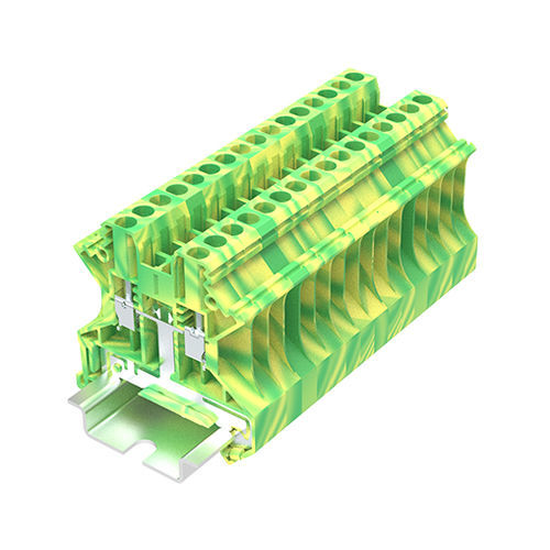 Клеммная колодка с винтовым соединением - TU2.5-2-PE - Ningbo SUPU Electronics Co., Ltd. - на DIN-рейке / заземления / из меди