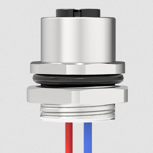 Соединитель для монтажа на панели - M12A03C-FFHR-UC0.5 - Ningbo SUPU Electronics Co., Ltd. - для передачи данных / круговой / M12 с A-кодом