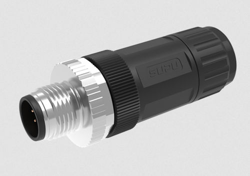 Соединитель для источника электропитания - M12A08Z-MAASTUB - Ningbo SUPU Electronics Co., Ltd. - винтовой / для кабелей / для монтажной линии