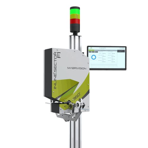 Стационарный толщиномер - INLINE.SECTOR F1 - Mabri.Vision GmbH Technologiezentrum am Europaplatz - перегородки / для пластикового шланга / бесконтактный