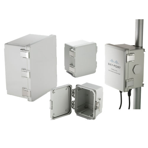 Корпус с откидной крышкой - UPC series - TAKACHI Electronics Enclosure Co., Ltd. - для установки на столб / прямоугольный / из поликарбоната