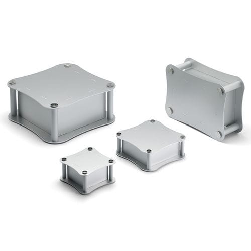Корпус по индивидуальному заказу - ALRF series - TAKACHI Electronics Enclosure Co., Ltd. - для письменного стола / прямоугольный / алюминий