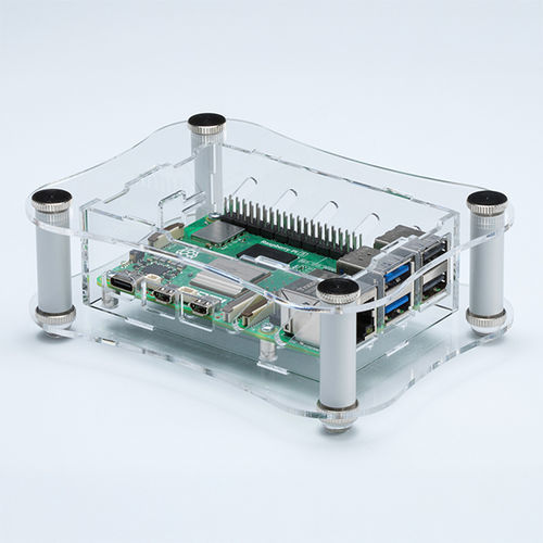 Корпус для письменного стола - RPA series - TAKACHI Electronics Enclosure Co., Ltd. - шестиугольный / из акрила / Raspberry Pi