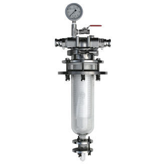 Линейный картер для фильтра - Siga Filtration - однокартриджный / для химических продуктов / из нержавеющей стали