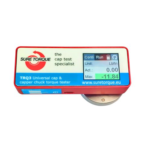 Переносной торсиометр - TRQ3 - Sure Torque Europe ltd - для бутылочных капсул / для калибровки / для момента расслабления резьбового соединения