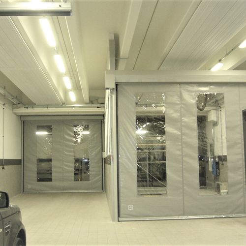 Ворота с системой самовосстановления - Zip Roll - Tecnoindustriale s.r.l. - рулонный / из ткани / для использования в помещениях