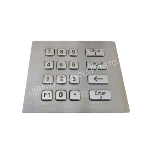 Цифровая клавиатура 16 клавиш - LP 3272 - LINEPRO CONTROLS PVT.LTD - встраиваемая / из металла / из матового алюминия