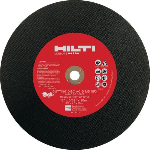 Режущий круг для металла - AC-D MD - HILTI - для обшивки / из оксида алюминия / большого диаметра
