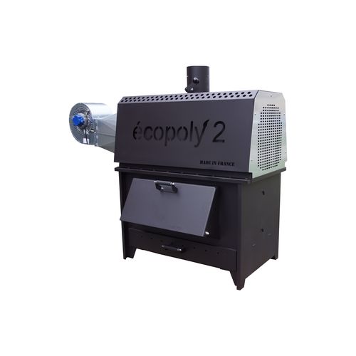 Стационарный генератор горячего воздуха - ECOPOLY 2 - AIRLAT - на дровах / с дымовым каналом