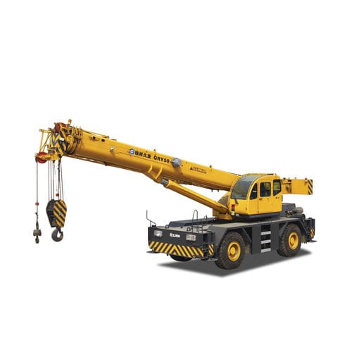 Мобильный башенный кран - RT50 - XUZHOU JIUFA CONSTRUCTION MACHINERY CO.,LTD - со стрелой / телескопический / для труднопроходимых участков местности