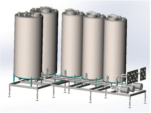 Установка безразборной мойки (CIP) для пищевой промышленности - TK series - GD Process Design, LLC - из нержавеющей стали