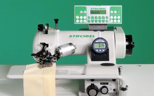 Швейная машина потайной шов - VEB100-2 - Strobel Spezialmaschinen GmbH - с одной иглой / с одним проводом / для ткани