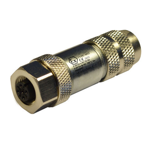 Соединитель M12 - 12F14000-ATEX - H.T.P. - для источника электропитания / прямой / круговой