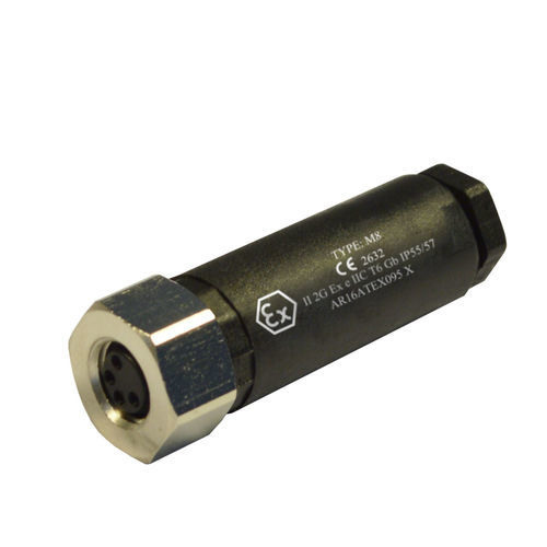 Соединитель M8 - 08FC4000-S-ATEX - H.T.P. - для источника электропитания / прямой / шестиугольный