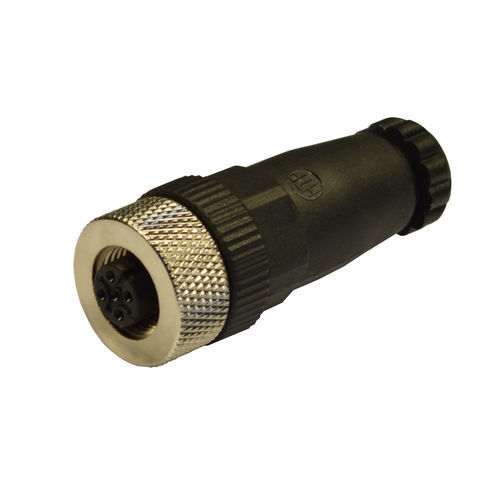 Соединитель M12 - 12FC4000 - H.T.P. - для источника электропитания / прямой / круговой