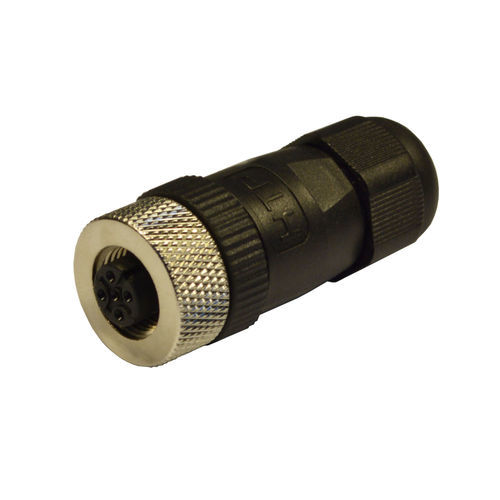 Соединитель M12 - 12FC4000-SK - H.T.P. - для источника электропитания / прямой / круговой