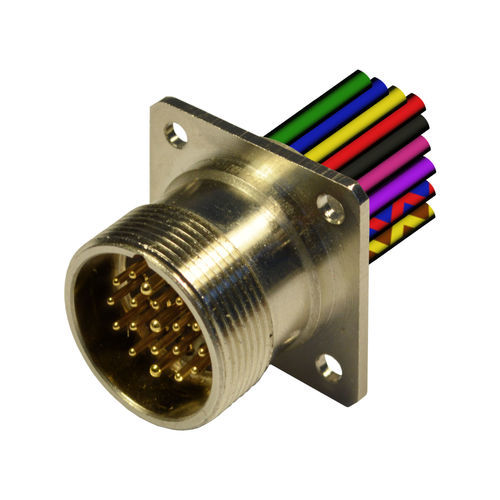 Соединитель M23 - 23MP19P0E-FL - H.T.P. - для источника электропитания / круговой / наружная резьба