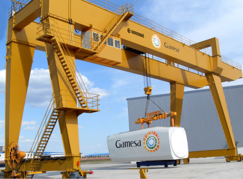 Козловой кран на рейке - T0093 - Eurocrane(China)Co.,Ltd - для цеха / для ветроэнергетической промышленности / двухбалочный