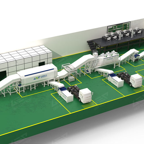 Станция обработки смешанных отходов - GEP ECOTECH CO., LTD. - крупногабаритная / твердые бытовые отходы / автоматизированная